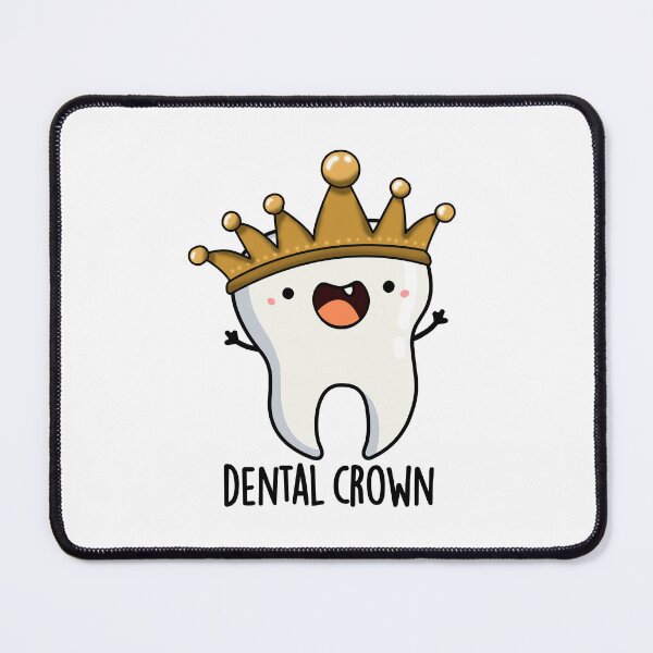 Item preview, Dental Crown Funny Tooth Puns designed and sold by punnybone.