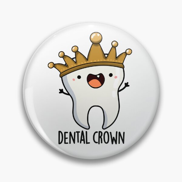 Item preview, Dental Crown Funny Tooth Puns  designed and sold by punnybone.