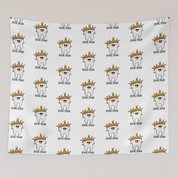 Item preview, Dental Crown Funny Tooth Puns  designed and sold by punnybone.