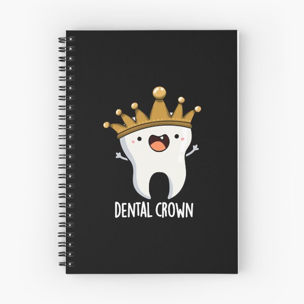 Item preview, Dental Crown Funny Tooth Puns (Dark BG) designed and sold by punnybone.