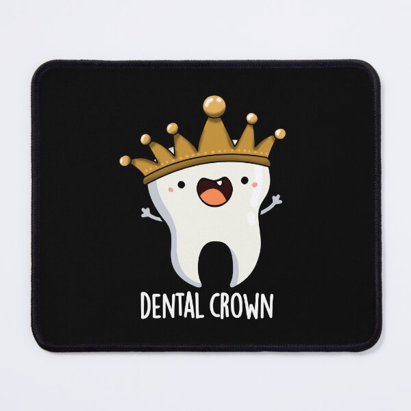 Item preview, Dental Crown Funny Tooth Puns (Dark BG) designed and sold by punnybone.