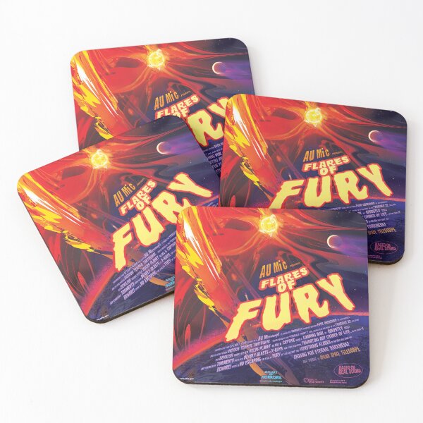 Item preview, FLARES OF FURY NASA Galaxy of Horrors Halloween Poster Series designed and sold by retroposters.