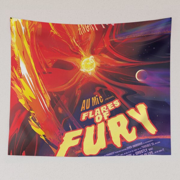 Item preview, FLARES OF FURY NASA Galaxy of Horrors Halloween Poster Series designed and sold by retroposters.