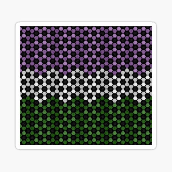 Seamless Football Pattern in Genderqueer Pride Flag Colors Sticker