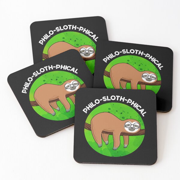 Item preview, Philo-sloth-phical Funny Sloth Puns (Dark BG) designed and sold by punnybone.