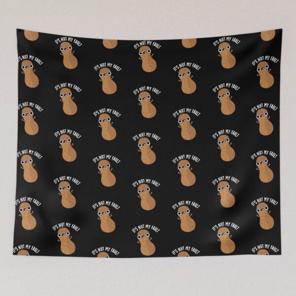 Item preview, It's Nut My Fault Funny Peanut Puns (Dark BG) designed and sold by punnybone.