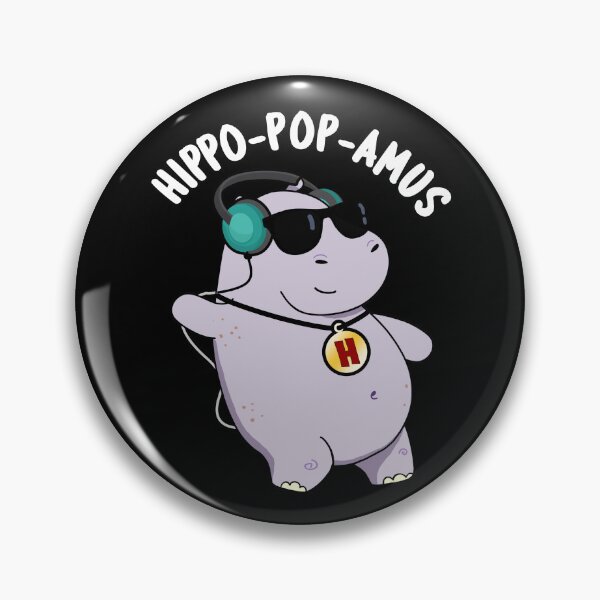 Item preview, Hippo-pop-amus Funny Hippo Puns (Dark BG) designed and sold by punnybone.