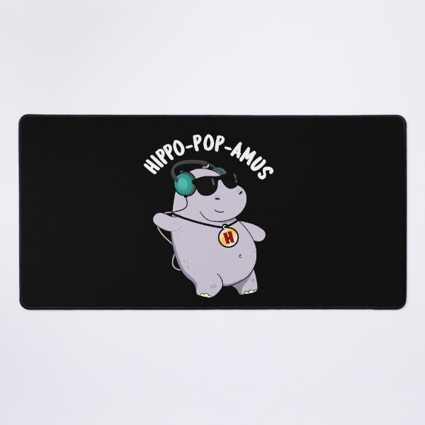 Item preview, Hippo-pop-amus Funny Hippo Puns (Dark BG) designed and sold by punnybone.