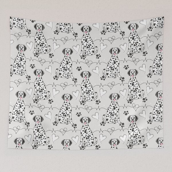 Item preview, LOVE Long Haired Dalmatian - Black and White 1 designed and sold by Lulupainting.
