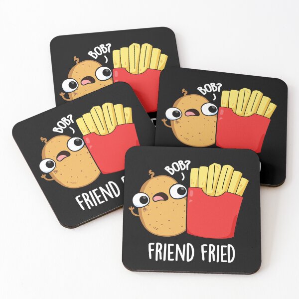 Item preview, Friend Fried Funny Fries Puns (Dark BG) designed and sold by punnybone.