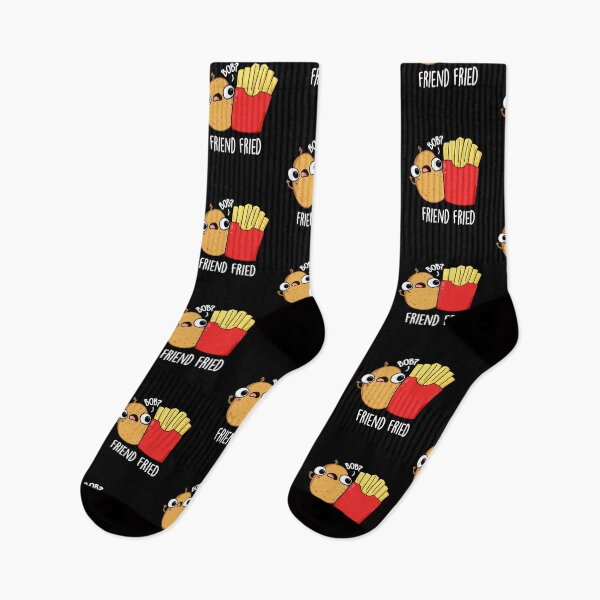 Item preview, Friend Fried Funny Fries Puns (Dark BG) designed and sold by punnybone.