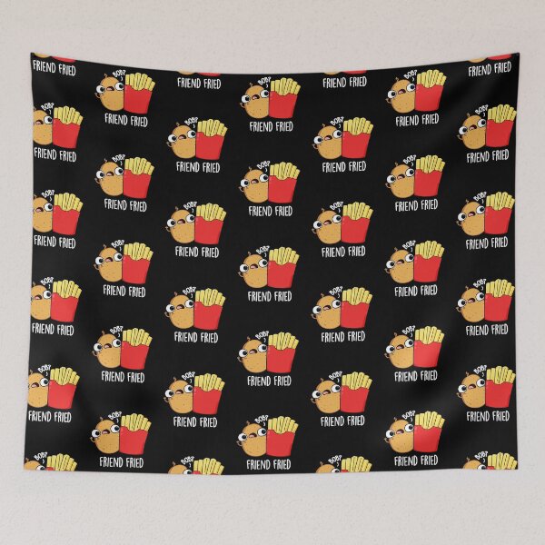 Item preview, Friend Fried Funny Fries Puns (Dark BG) designed and sold by punnybone.