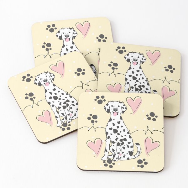 Item preview, LOVE Long Haired Dalmatian - Black and White 2 designed and sold by Lulupainting.