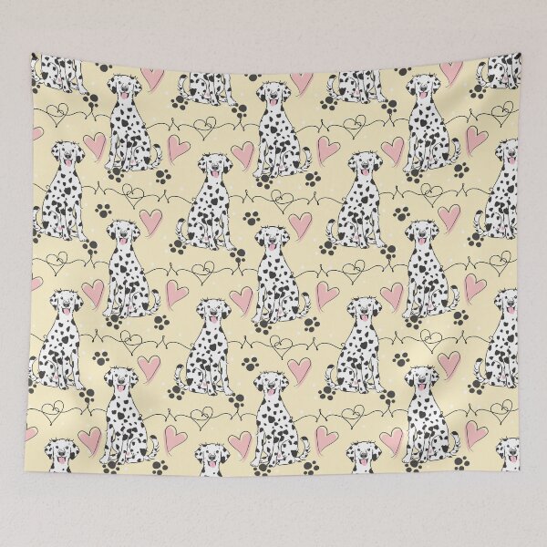 Item preview, LOVE Long Haired Dalmatian - Black and White 2 designed and sold by Lulupainting.
