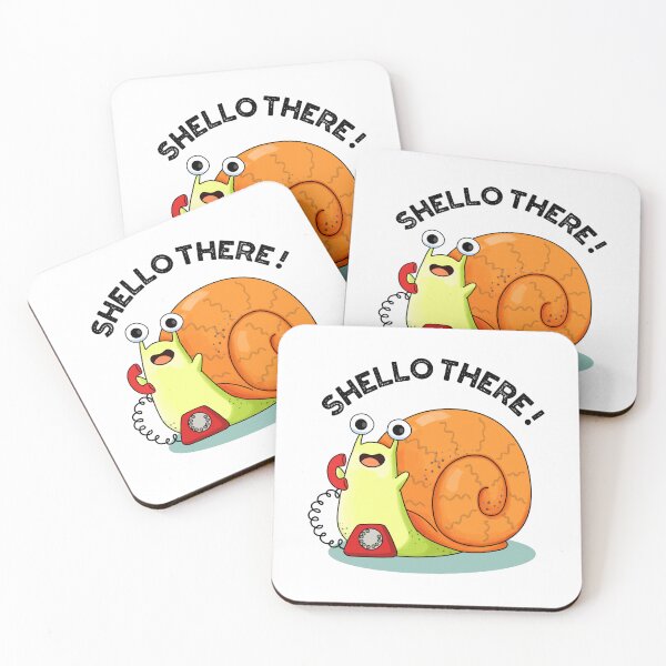 Item preview, Shello There Funny Snail Hello Puns  designed and sold by punnybone.