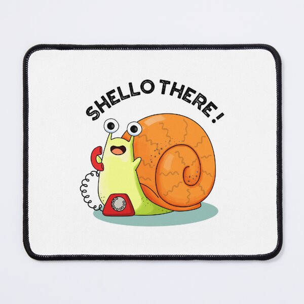 Item preview, Shello There Funny Snail Hello Puns  designed and sold by punnybone.