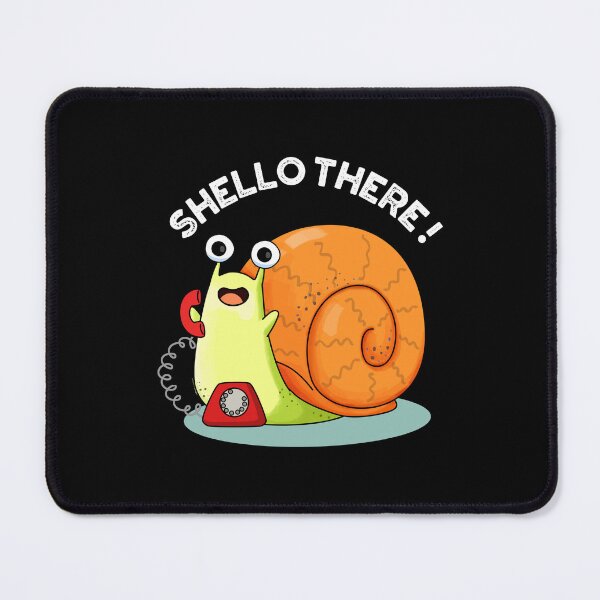 Item preview, Shello There Funny Snail Hello Puns (Dark BG) designed and sold by punnybone.