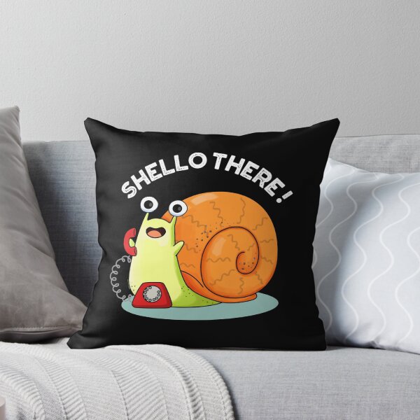 Item preview, Shello There Funny Snail Hello Puns (Dark BG) designed and sold by punnybone.