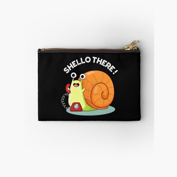 Item preview, Shello There Funny Snail Hello Puns (Dark BG) designed and sold by punnybone.
