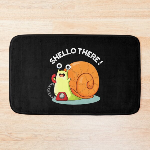 Item preview, Shello There Funny Snail Hello Puns (Dark BG) designed and sold by punnybone.