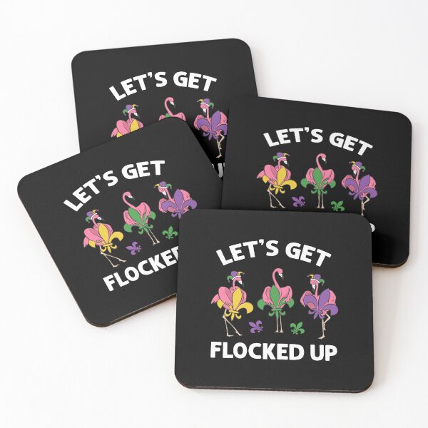 Item preview, Let's Get Flocked Up Mardi Gras Funny Flamingo Bird Men Women designed and sold by Designer-Girl.