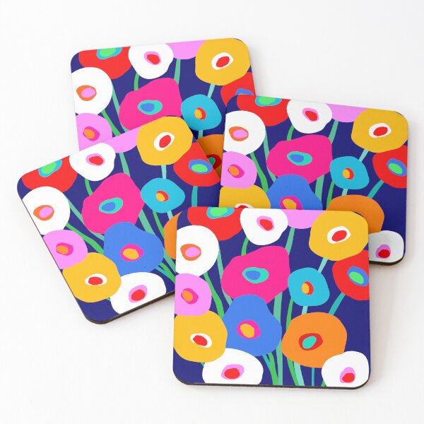 Item preview, Happy and Bright flower bouquet on blue designed and sold by Dominiquevari.