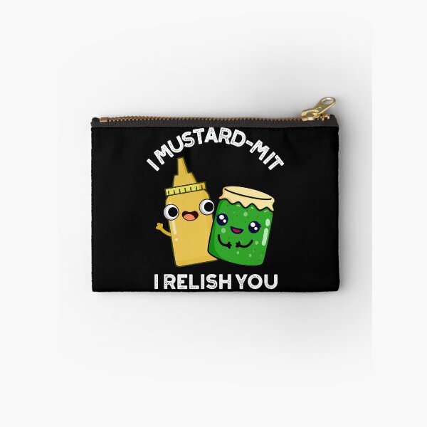 Item preview, I Mustard-mit I Relish You Funny Condiment Puns (Dark BG) designed and sold by punnybone.