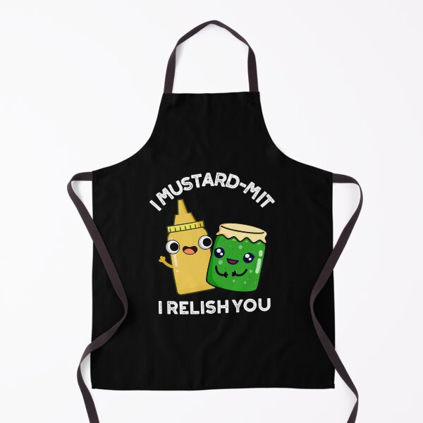 Item preview, I Mustard-mit I Relish You Funny Condiment Puns (Dark BG) designed and sold by punnybone.