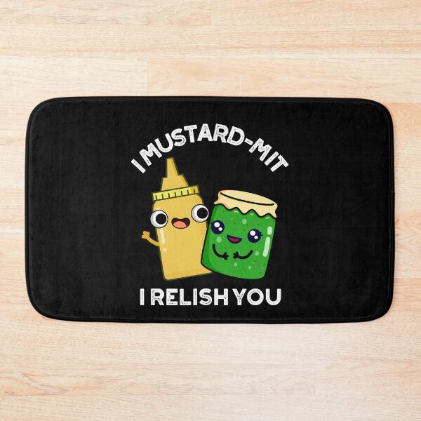 Item preview, I Mustard-mit I Relish You Funny Condiment Puns (Dark BG) designed and sold by punnybone.