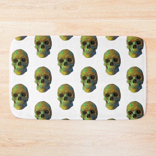 Item preview, Blue and Yellow Skull Art designed and sold by WildArtDesigns.