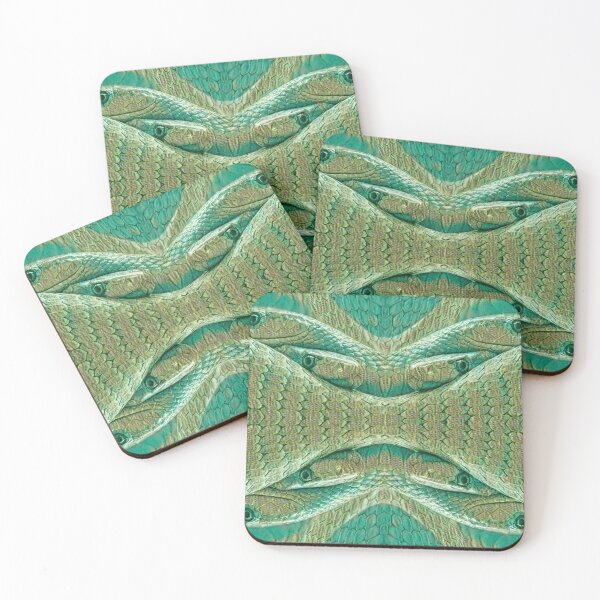 Item preview, Snake Love Sahmaran Love of Shahmaran Woven Teal Green designed and sold by SpiritGifts.