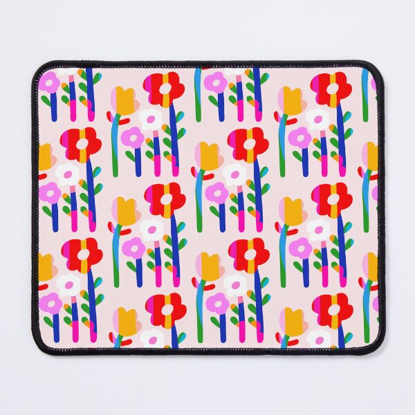 Item preview, Happy and Bright Flowers in bloom - Digital collage in red, blue, pink and green designed and sold by Dominiquevari.