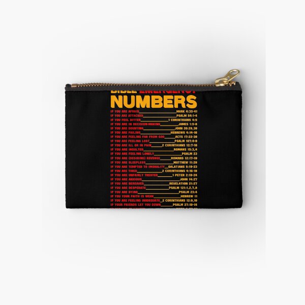 Item preview, BIBLE EMERGENCY NUMBERS IN WHITE AND ORANGE COLOR designed and sold by EverLifeApparel.