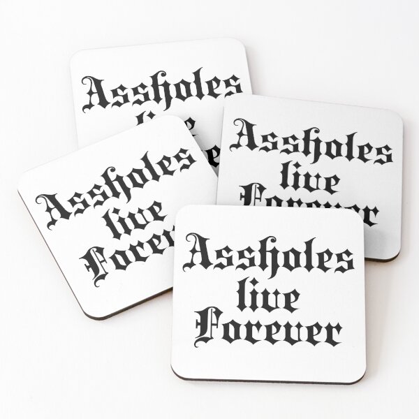 Item preview, Assholes live forever | Stylish Goth Typography designed and sold by ProdbyNiECO.
