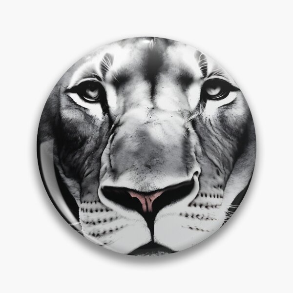 Item preview, black and white lion with beige nose designed and sold by Jaroslav Hubert.