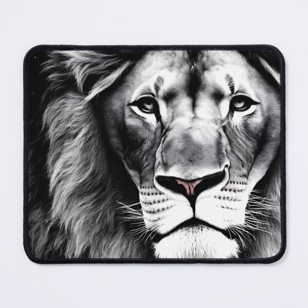 Item preview, black and white lion with beige nose designed and sold by Jaroslav Hubert.