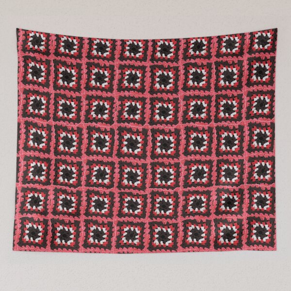 Item preview, Granny Squares in white, red and black designed and sold by Epic Splash Creations.