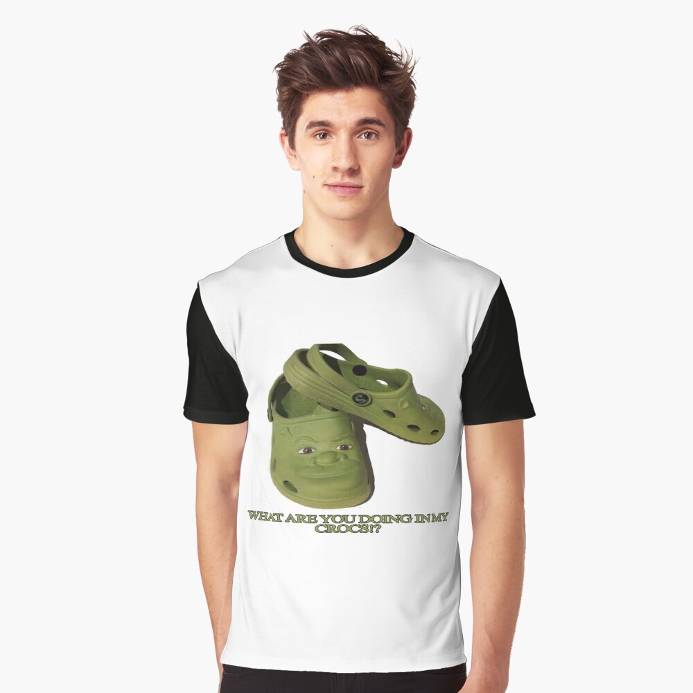 O Que Você Está Fazendo Em My Shrek Crocs Camiseta Homens Mulheres Padrão  Divertido De Verão Impressão De Manga Curta Tops College Pop Homem Novo -  Escorrega o Preço