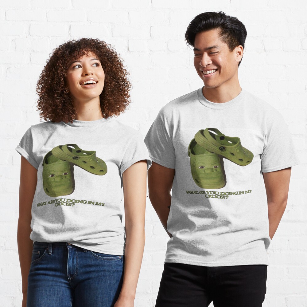 O Que Você Está Fazendo Em My Shrek Crocs Camiseta Homens Mulheres Padrão  Divertido De Verão Impressão De Manga Curta Tops College Pop Homem Novo -  Escorrega o Preço