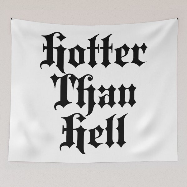 Item preview, Hotter than Hell | Stylish Goth Typography designed and sold by ProdbyNiECO.
