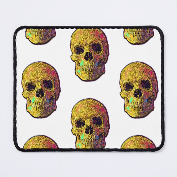 Item preview, Yellow and Pink Skull Art designed and sold by WildArtDesigns.