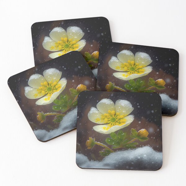 Artikelvorschau, Blossoming in Snowfall Buttercup and Bumper Digital Painting entworfen und verkauft von CodeAndColors.