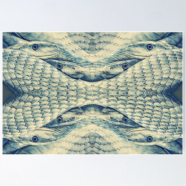 Item preview, Snake Love Sahmaran Love of Shahmaran Blue Cream designed and sold by SpiritGifts.