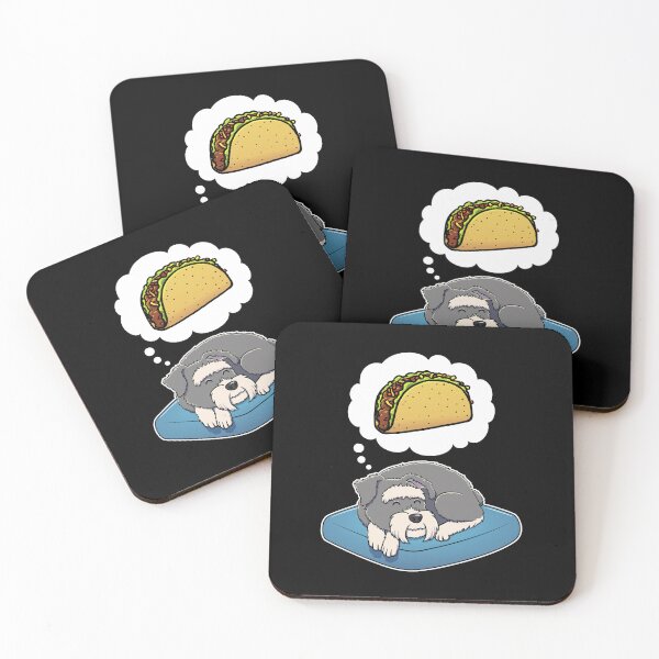 Item preview, Miniature Schnauzer dreaming about Tacos designed and sold by DoggieDelights.
