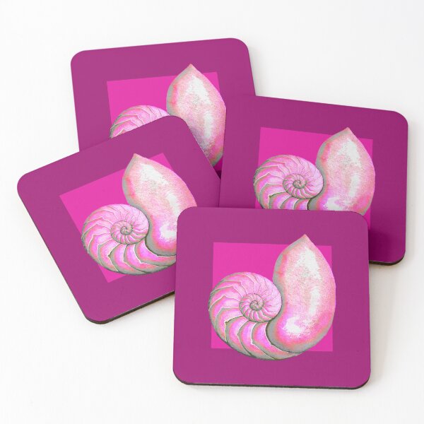 Item preview, Nautilus sea shell in magenta designed and sold by LisaLeQuelenec.