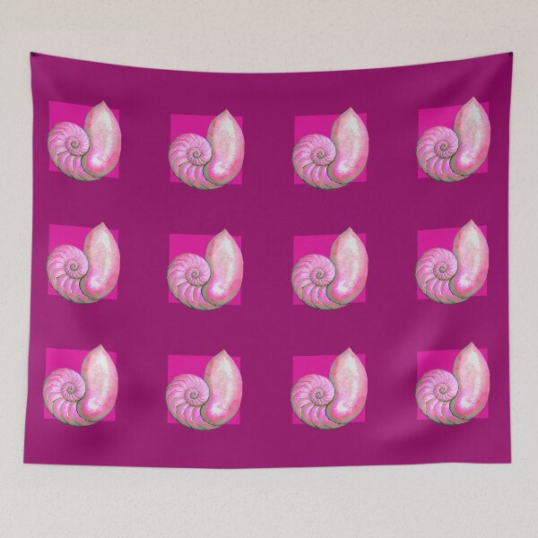 Item preview, Nautilus sea shell in magenta designed and sold by LisaLeQuelenec.