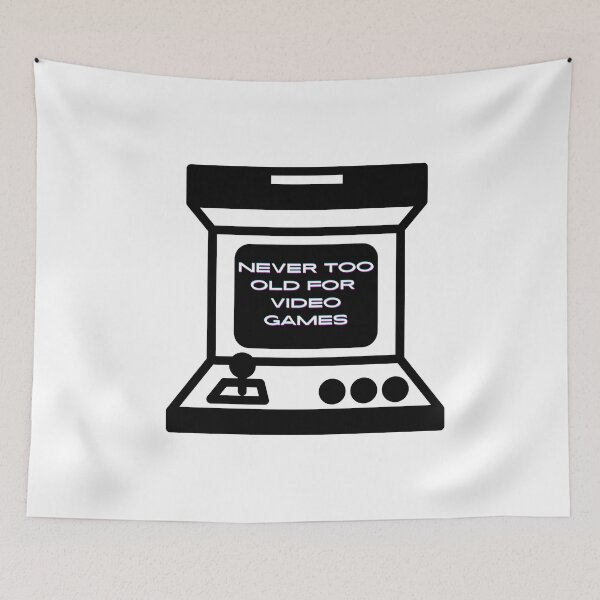 Item preview, Never too old for video games - White designed and sold by BusyMonkeys.
