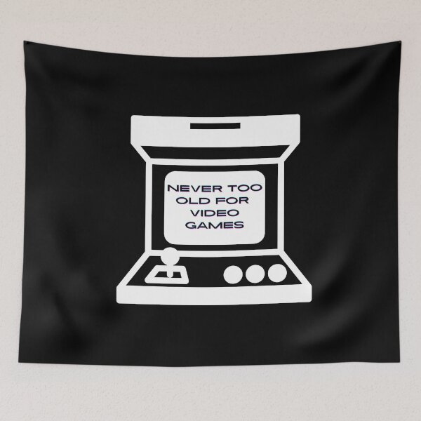 Item preview, Never too old for video games - Black designed and sold by BusyMonkeys.