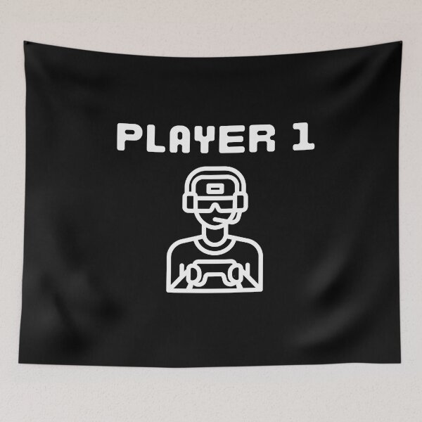 Item preview, Player One Gamer - Black designed and sold by BusyMonkeys.
