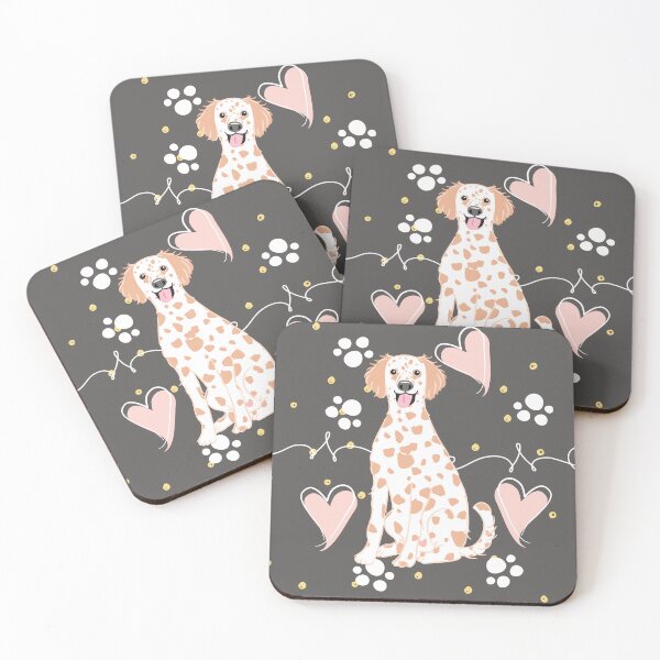 Item preview, LOVE Long Haired Dalmatian - Lemon and White 1 designed and sold by Lulupainting.